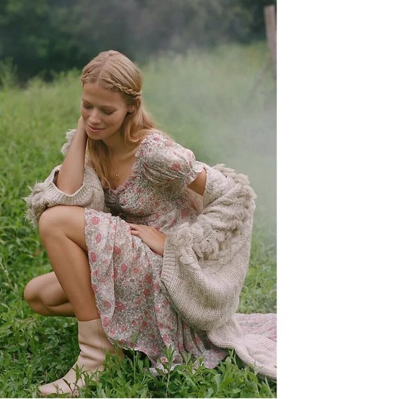 Anthropologie Braided-Sleeve Cardigan one size new - Picture 2 of 5